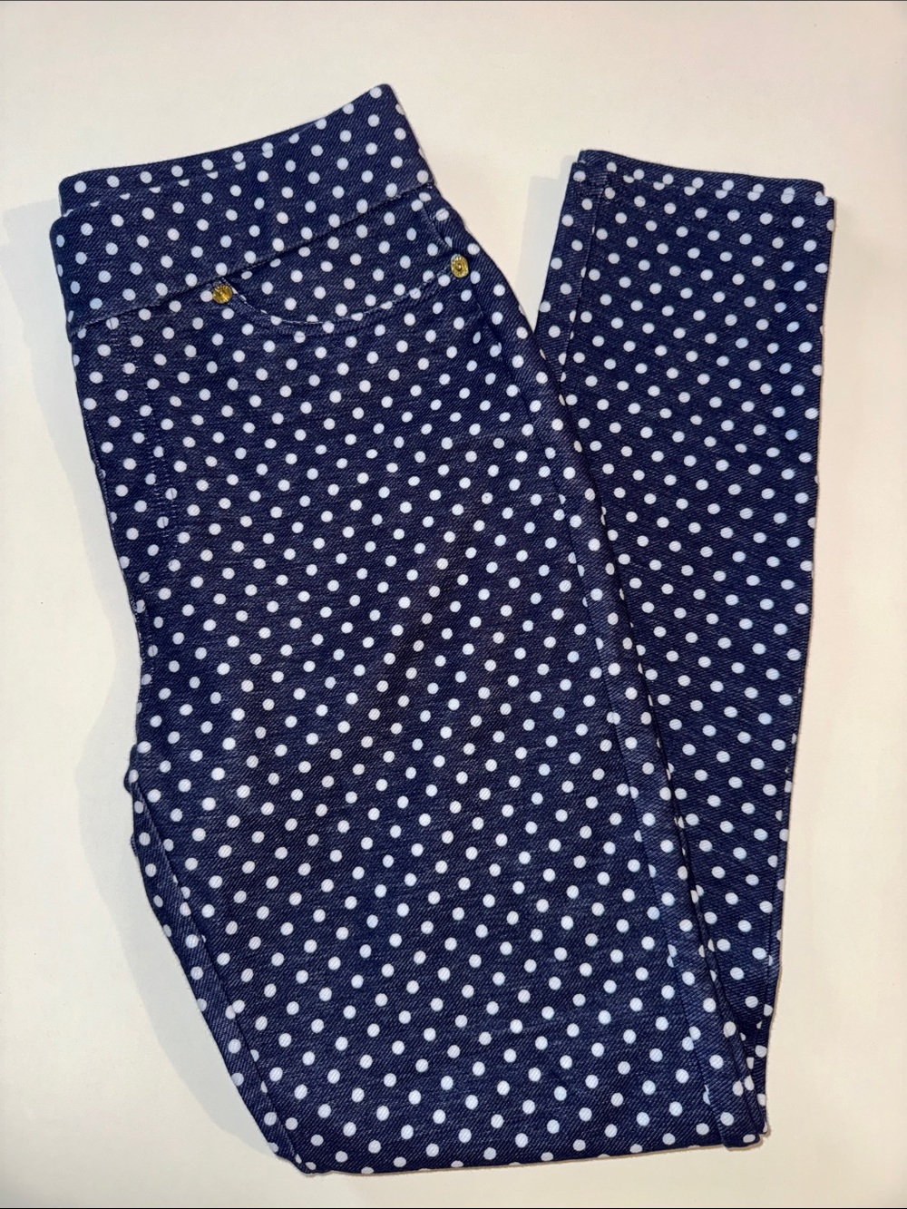 Michael Kors Navy Blue Polka Dot Jeggings
